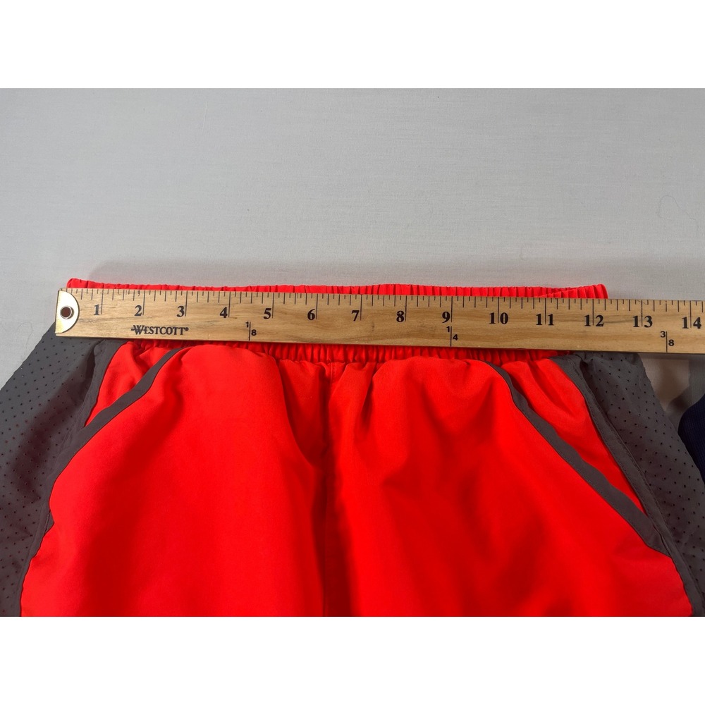 Under Armour Womens XS HeatGear Athletic Shorts Bundle Neon Orange Blue 2pk - Picture 6 of 16